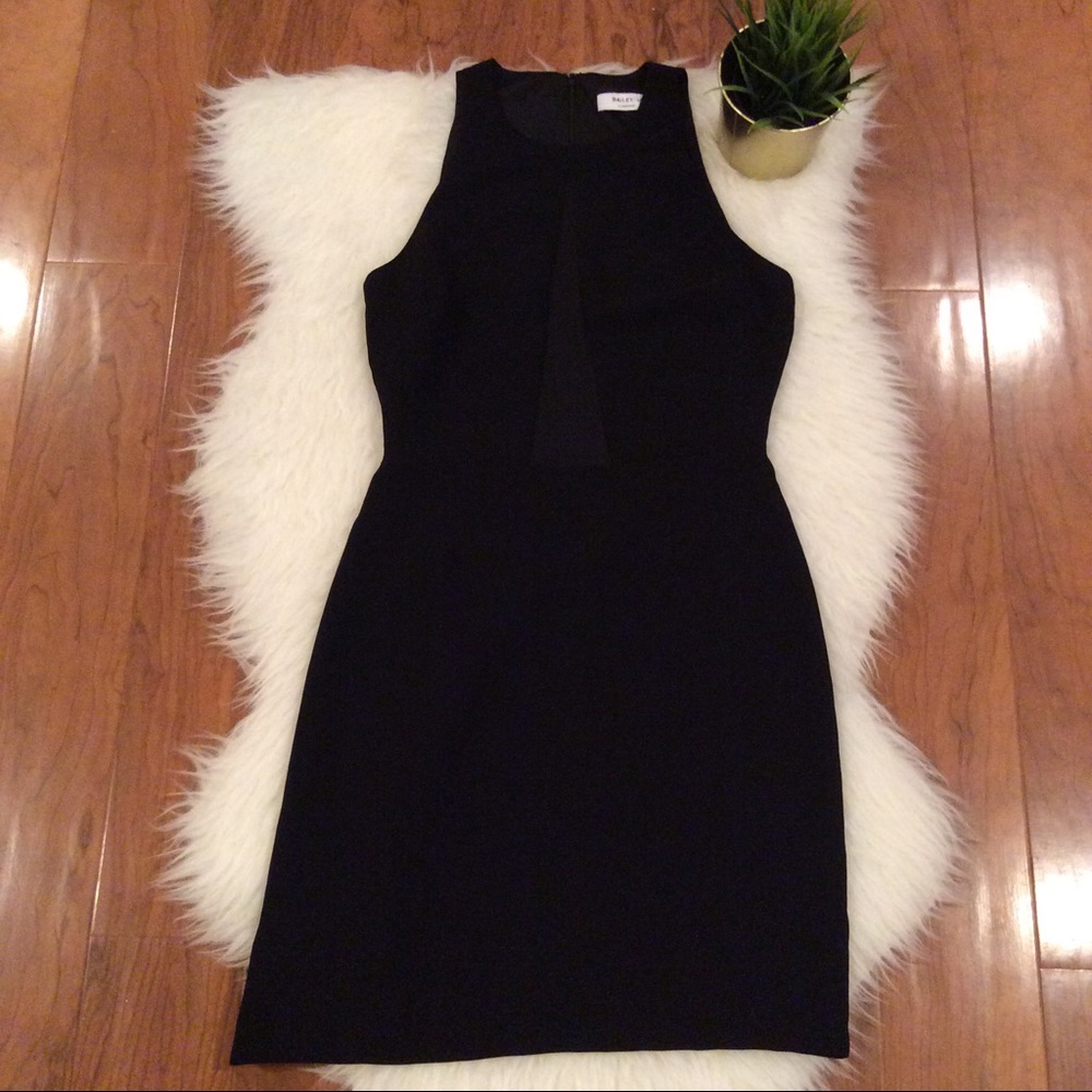 Bailey 44 Mesh Panel Black Dress